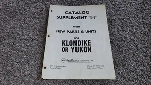 Original 1971 Williams Yukon or Klondike Catalog Supplement I-I - Bild 1 von 3