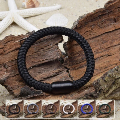 ❦ Armband DAN | Segeltau | 8 mm | Surfer | Magnetverschluss | 01 ❦ - Bild 1 von 3