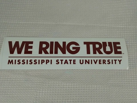 Mississippi State Bulldogs We Ring True Bumper Sticker Miss State Bulldogs WOW Cover