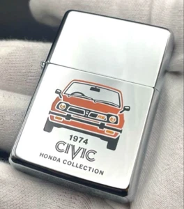 ZIPPO HONDA COLLECTION 1974 CIVIC REPLICA 1989 Oil Lighter with Box Unused JAPAN - Picture 1 of 12