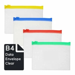 4 x Osmer B4 Data Clear Document File Case Envelopes 390x290mm name pocket DEB4 - Picture 1 of 3