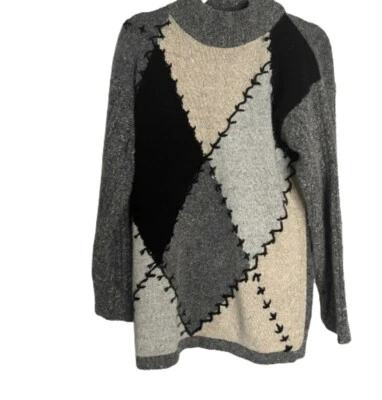  Suéter Geométrico Stone Canyon De Colección Talla S Pequeño Pelo de Conejo Lana de Cordero DEFECTUOSO Foto 1 de 4