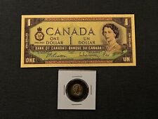 QE COMBO- Canada $2 (Two Dollar ) Black Ring Coin + Gold Foil Souvenir Note