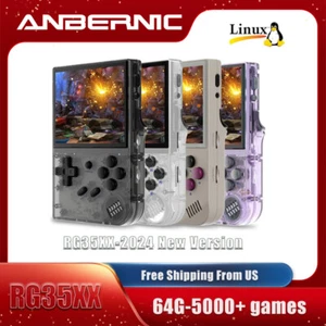 ANBERNIC 2024 NEW RG35XX 3.5 Inch IPS Retro Handheld Game Console Linux Gifts - Picture 1 of 19