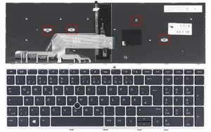 Tastatur HP Probook 650 G4 G5 655 G4 G5 Beleuchtung Backlit TrackPoint silber - Bild 1 von 6