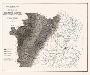 1877 Karte von Fayette County Pennsylvania Kohlefeld - Bild 1 von 5