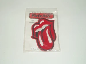 Vintage Patchit Rolling Stones Logo Sew on Badge. Carnaby St London - Foto 1 di 3