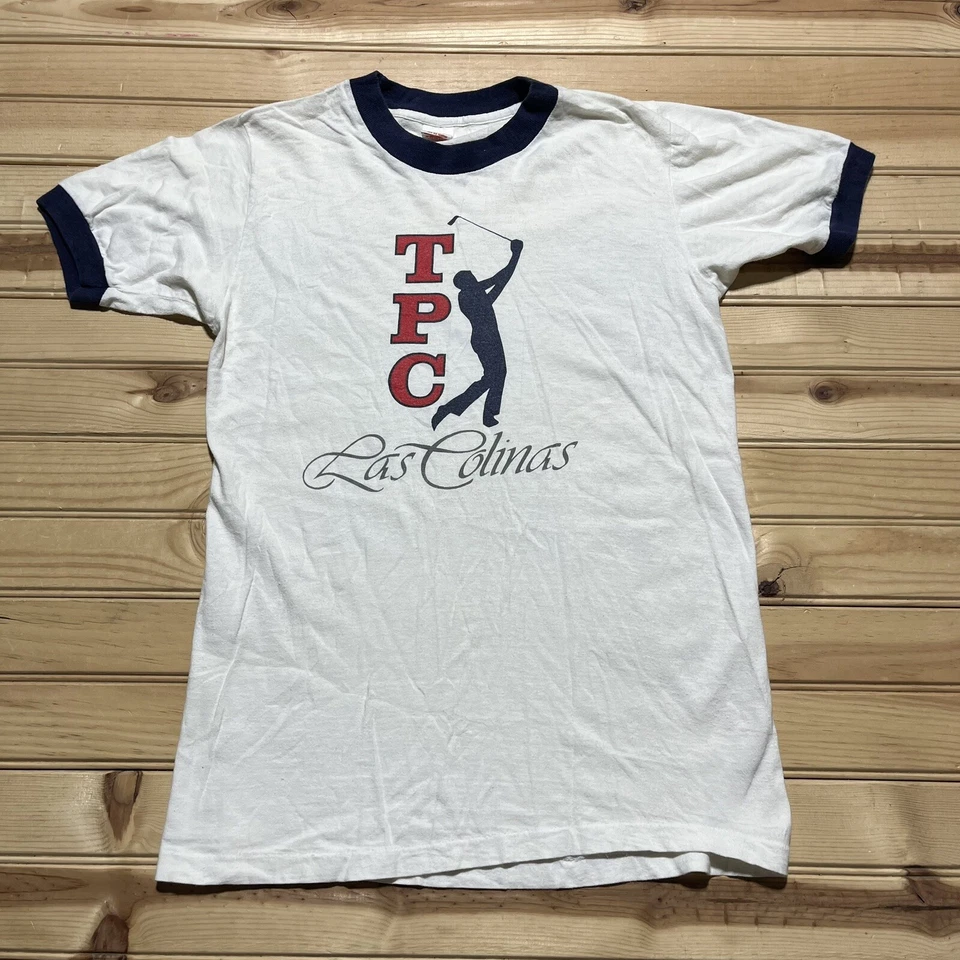 Camisa Timbre Grueso De Colección Años 80 TPC Las Colinas Cuatro Estaciones Golf Talla Pequeña Foto 1 de 4