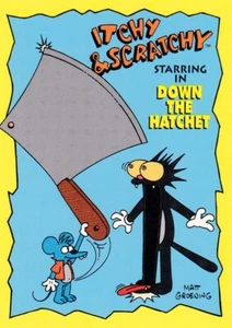1994 SkyBox The Simpsons Series II Itchy & Scratchy #I5 Down the Hatchet - Picture 1 of 2