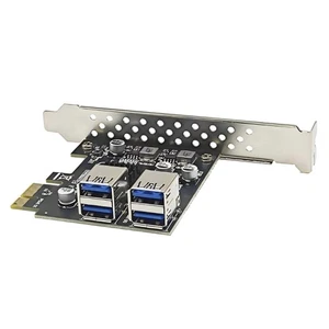 5Gbps PCIE Card PCIE USB3.2 Gen1 Expansion Card USB Controller for Desktop - Afbeelding 1 van 8