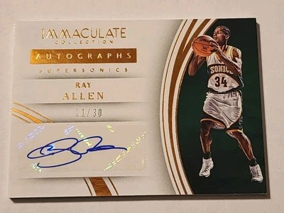 2015-16 Immaculate Ray Allen GOLD Auto /30!! - Image 1 of 2