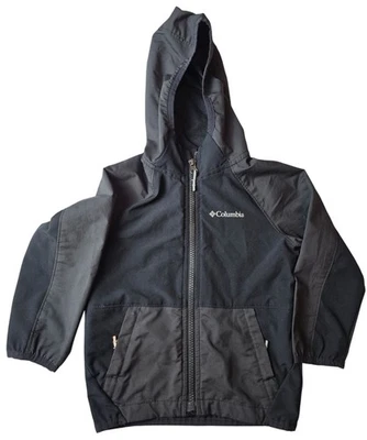 Chaqueta cortavientos Columbia para niños pequeños negra 2T Omni-Shield Foto 1 de 4