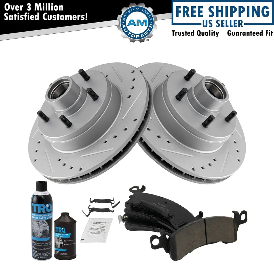 Front Ceramic Brake Pad & Performance Rotor Kit w/Chemicals for GM Foto 1 de 4