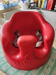 Rare Red Bumbo Baby Seat With Straps And Detachable Tray Good Used Condition - Picture 1 of 4