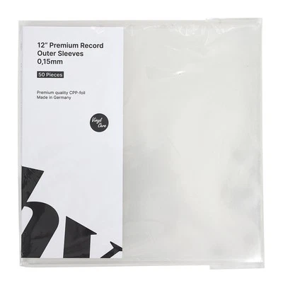 VINYL CARE BY HHV 50x 12“ Premium Record Outer Sleeves - Außenhüllen (0,15mm / Made... Transparent