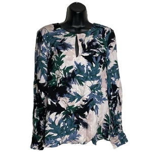 Part Two Copenhagen Top Womens M EU 36 Keyhole Floral Long Sleeve Boho Peasant - Picture 1 of 7