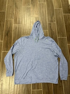 Rhoback Hesi Performance Hoodie Mens 3XL Light Blue Pullover Golf Stretch - Picture 1 of 5
