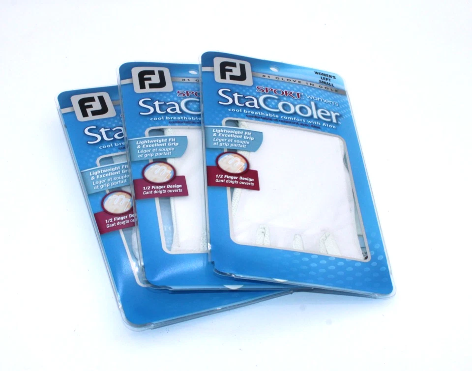 Guantes de golf FootJoy StaCooler 3 para mujer 1/2 dedo diestro pequeños para golfista diestro Foto 1 de 1