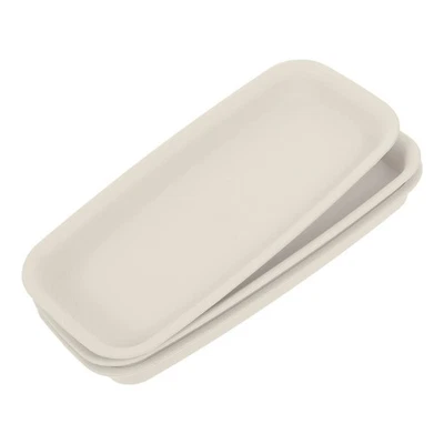  3 Pcs Flower Pot Tray Rectangle Plant Saucer Rectangular Shelf Drip - Image 1 of 4