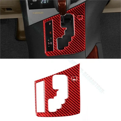 For Lexus RX350 RX450h 2010-2012 Red Carbon Fiber Gear Shift Cover Trim 2PCS - Imagem 1 de 4
