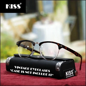 Anteojos de moda para hombre y mujer retro marrón tortuga vintage geek transparentes - Imagen 1 de 3