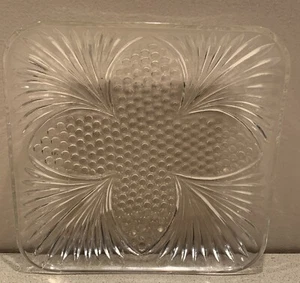 Cut Glass Dish Jewelry Holder Display Dish Serving Tray. 6.25” x 6.25” x 1” - Picture 1 of 7