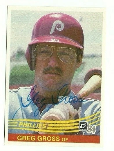 Greg Gross 1984 Donruss autographed auto signed card Phillies - Image 1 of 1