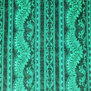 Jinny Beyer Four Seasons 2006 RJR Fabric Green Floral Stripe 2 Yards x 44" - Picture 1 of 3