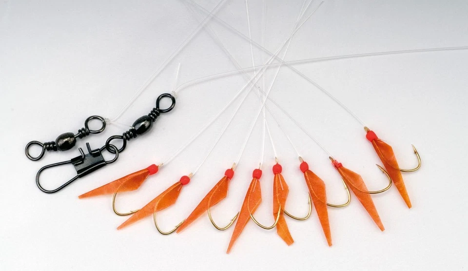 Behr Heringssystem Heringsvorfach 8 Haken Gr. 6 rot 1,85m 0,40mm - Bild 1 von 1