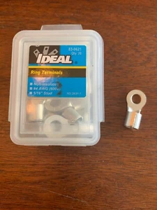 Non-Insulated Ring Terminal, Ideal 83-0621 4 AWG 5/16" Stud not full box qty 15 - Picture 1 of 3