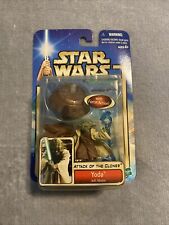Star Wars Attack of the Clones Yoda Master Jedi Hasbro 2002 With Force Action