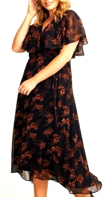 TS TAKING SHAPE plus sz S / 16 Livia Chiffon Wrap Maxi Dress floaty NWT rrp$180! - image 1 of 4