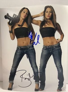 BELLA TWINS (WWE) Brie and Nikki dual signed Autographed 8x10 photo - AUTO COA - Picture 1 of 2