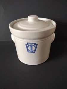 Pfaltzgraff Yorktowne Keystone #1 Sourdough Canister with Lid Old Castle 5” #KC - Picture 1 of 9