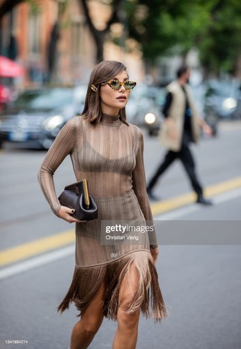 Abito Fendi marrone viscosa IT 36