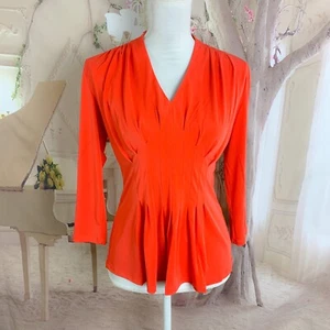 NUEVO Top para mujer Catherine Malandrino Tangy Albaricoque Rush Talla Pequeña - Imagen 1 de 9