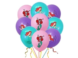 LITTLE MERMAID Balloons x10 Birthday Party Decorations Latex Balloon Girls - Picture 1 of 8