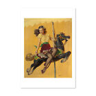 "Let's Go Around Together" Elvgren Carousel Horse Pin-Up Poster - Vintage Style