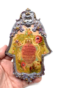 Home Decoration Hamsa  By Michal Negrin Beautiful Colors Crystal #39# - Picture 1 of 6