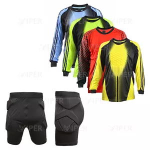 Camiseta de portero Viper Kit de portero Camisa acolchada Pantalones cortos Defensor Para hombres Fútbol - Imagen 1 de 10