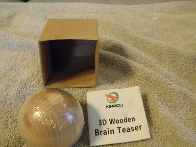 Wooden Puzzle Magic Ball Brain Teasers Toy Intelligence Game Puzzles for Adults - Image 1 of 4