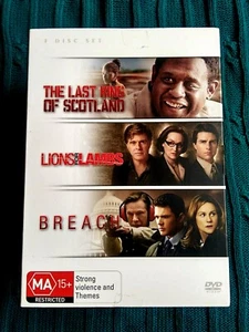 THE LAST KING OF SCOTLAND / LIONS FOR LAMS/ BREACH – DVD, 3-DISC BOX - REGION-4 - Picture 1 of 2