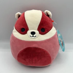 New with tags Original Squishmallows MATIAS the BADGER 7.5 inch Plush small Red - Picture 1 of 9