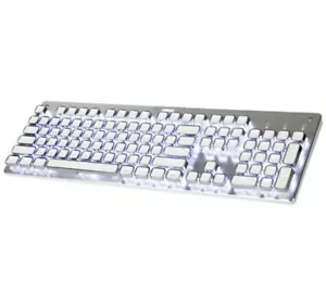 ABKO K840 Square Retro axis exchange gaming mechanical keyboard white Red Linear - Picture 1 of 2