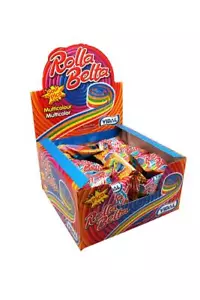 (17,89 EUR/kg) Espositore Rolla Belta Multicolore Gomma Frutta Acida 24 pz - Foto 1 di 2