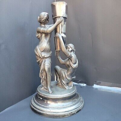 Wilcox Co Silver Plate Quadruple Figural Art Nouveau Vase #35 • 387.75$