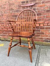 D.R. DIMES WINDSOR CHAIR BOW-BACK CHAIR ARMCHAIR W COMB BACK ~SIGNED~