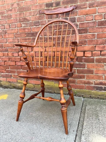 D.R. DIMES WINDSOR CHAIR BOW-BACK CHAIR ARMCHAIR W COMB BACK ~SIGNED~ Cover