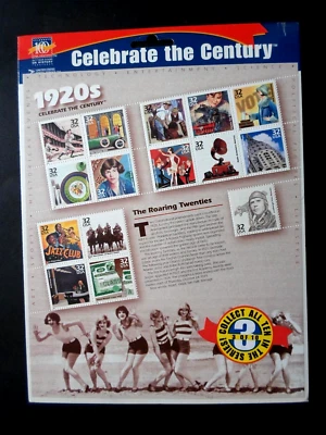 1998 Celebrate the Century !920's - Cat # 3184a-o  Sealed Sheet of 15 Stamps - Image 1 of 2