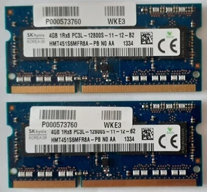Hynix Laptop RAM 8GB (2 x 4GB modules) DDR3 1600 - Picture 1 of 1